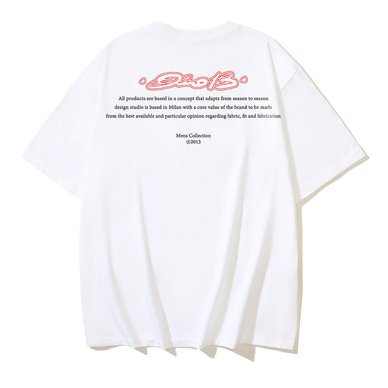 Off‑White Multi‑Sketch Arrow Graphic Oversized Tee Streetwear Unisex