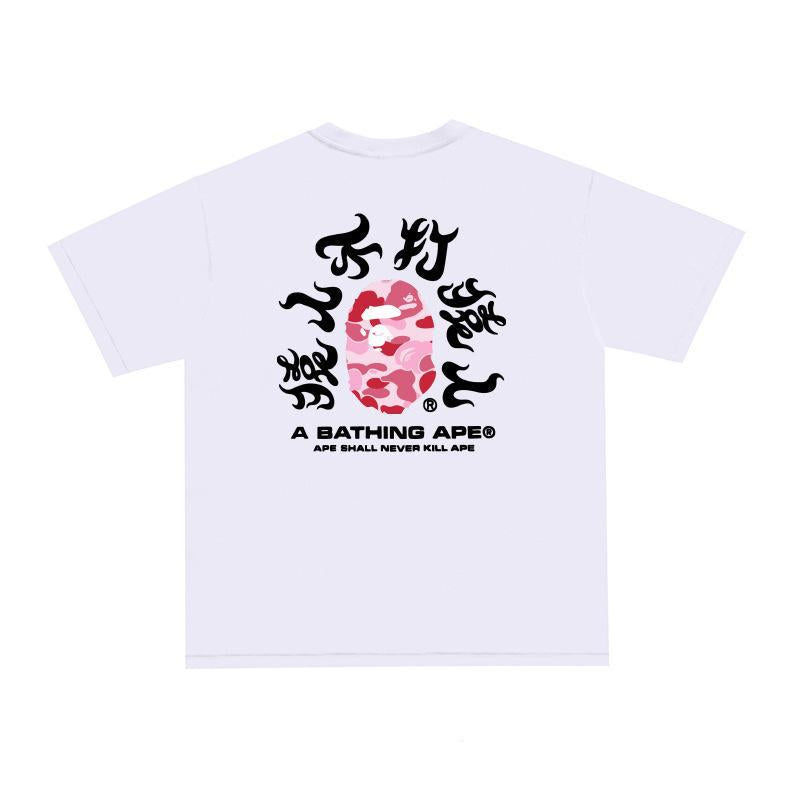 BAPE Ape Head Print Loose Unisex Streetwear T-Shirt