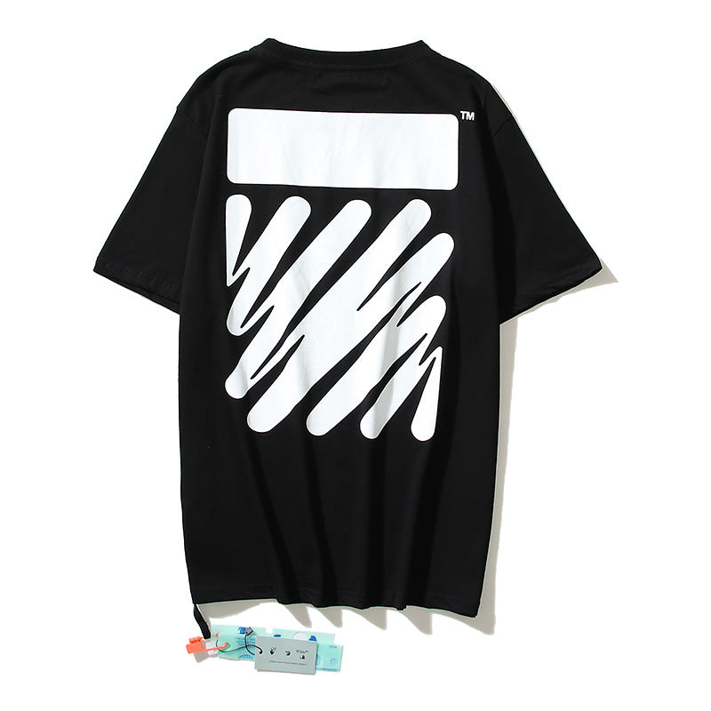 Off White Arrow Graphic Print Short Sleeve Tee Streetwear Unisex