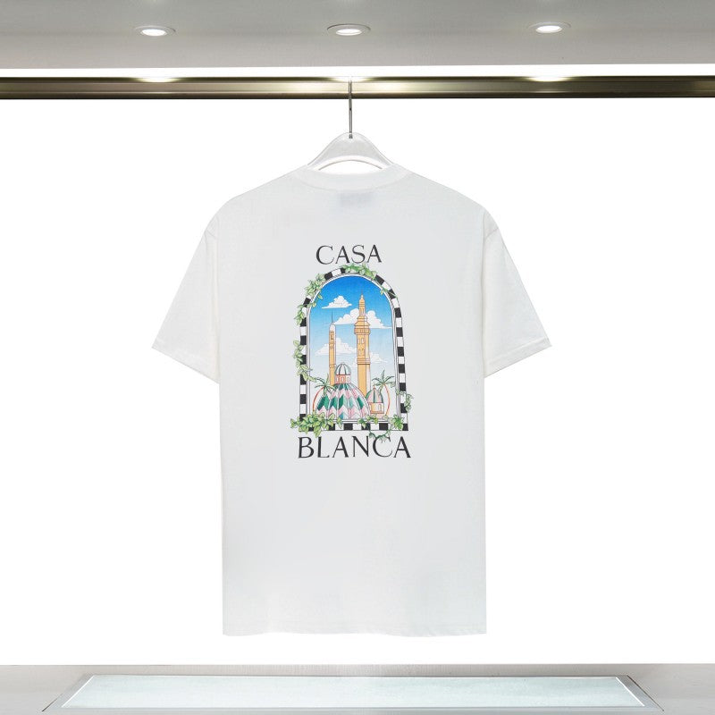 Casablanca Casa Letter Arch Graphic Short Sleeve Tee Streetwear Unisex