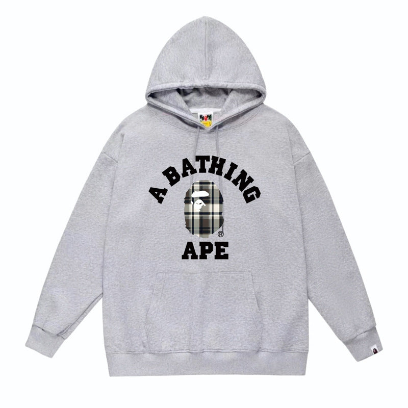 BAPE x Stussy Shark Graphic Hoodie Street Cotton Pullover Sweatshirt