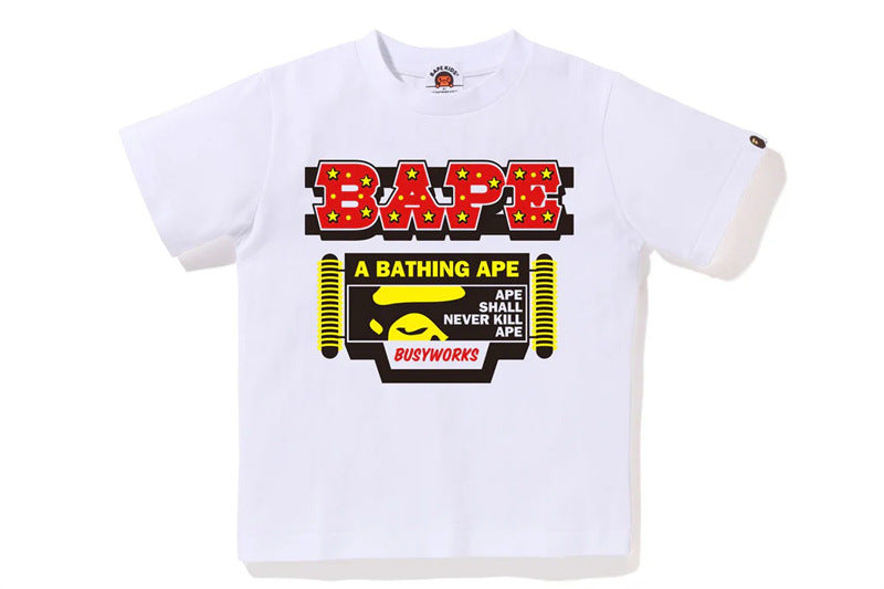 Bape Ape Head Shark Baby Milo Multi‑Print Heavyweight Tee Multi‑Style