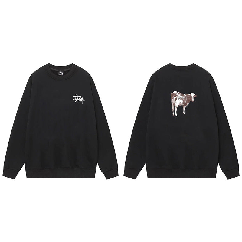Stussy Graphic Crewneck Sweatshirt 8 Ball Dice Street Casual Pullover