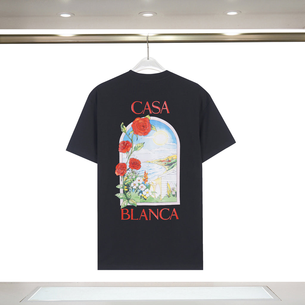 Casablanca Art Print Loose Unisex Short Sleeve Graphic T-Shirt