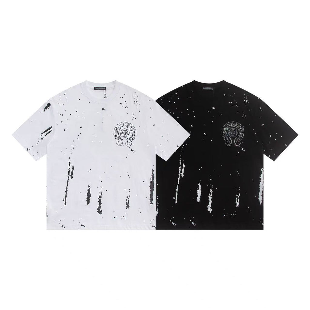 Chrome Hearts Horseshoe Cross Print Short Sleeve Tee Unisex