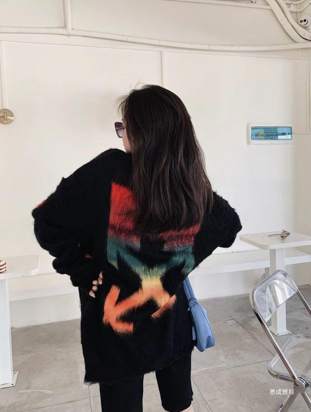Off-White Diag Ombre Brushed Knit Crewneck Arrows Jumper