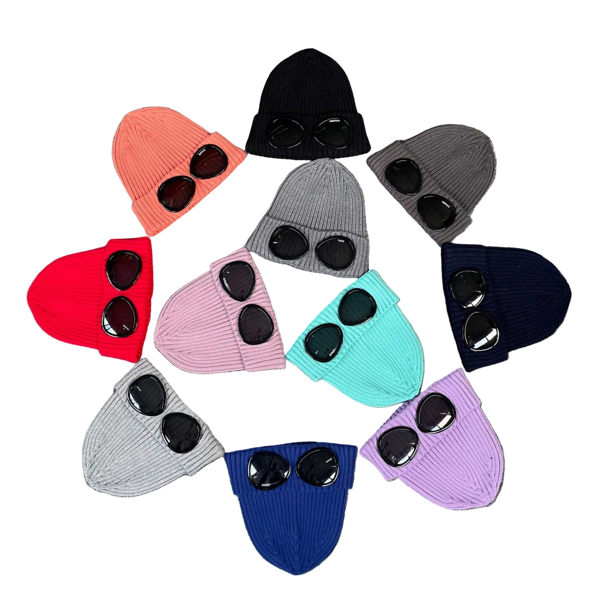C.P Extrafine Merino Wool Goggle Balaclava, Goggle & Lens Side Beanie