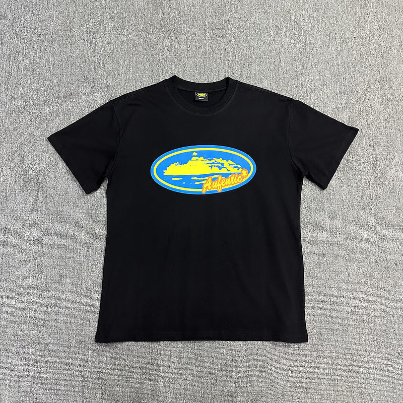 Corteiz Alcatraz Logo Letter Crew Neck Short Sleeve T‑Shirt Unisex