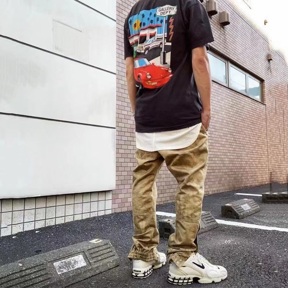 Gallery Dept Vintage Washed Graphic Short Sleeve Tee Streetwear Unisex