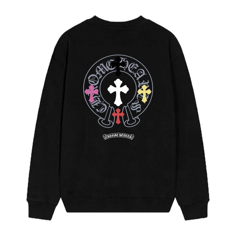 Chrome Hearts Cross Horseshoe Crewneck Sweatshirt Vintage Street Top