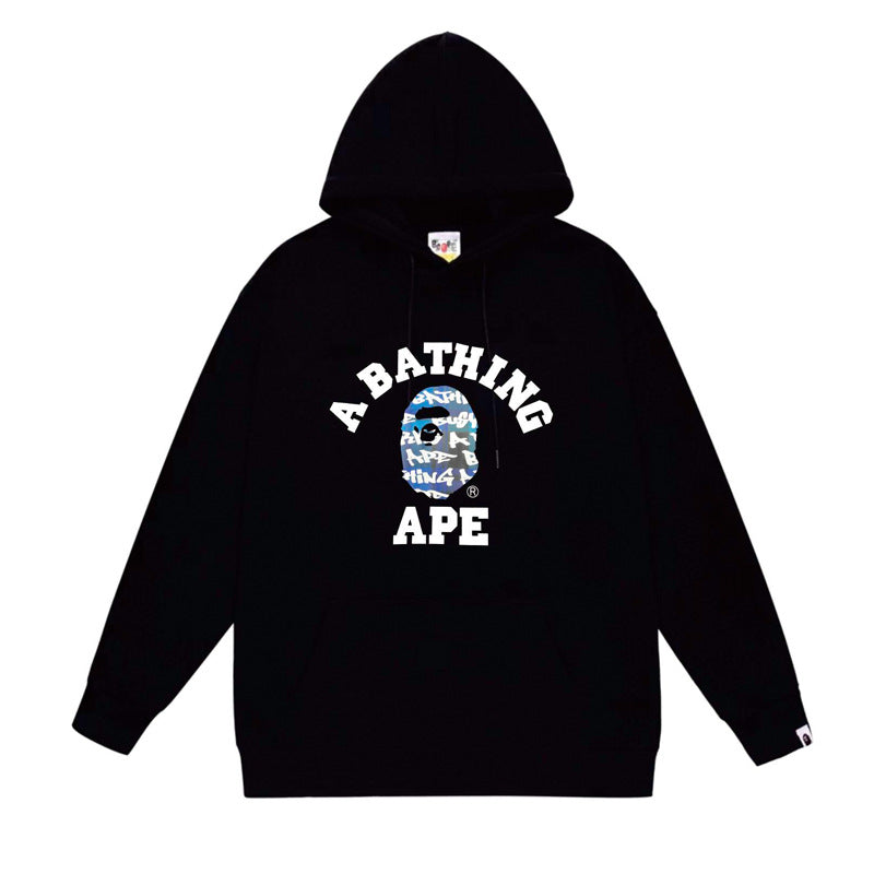 BAPE Ape Head Graphic Hoodie Camo Print Loose Cotton Pullover