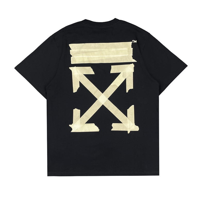 Off White Arrow Graphic Print Short Sleeve Tee Streetwear Unisex