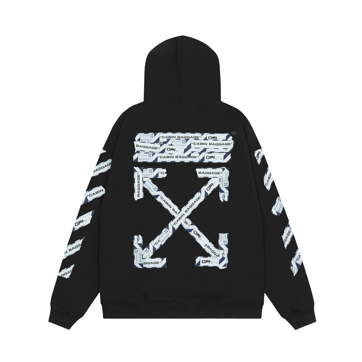 Off‑White Multi‑Arrow Abstract Graphic Oversized Hoodie Streetwear