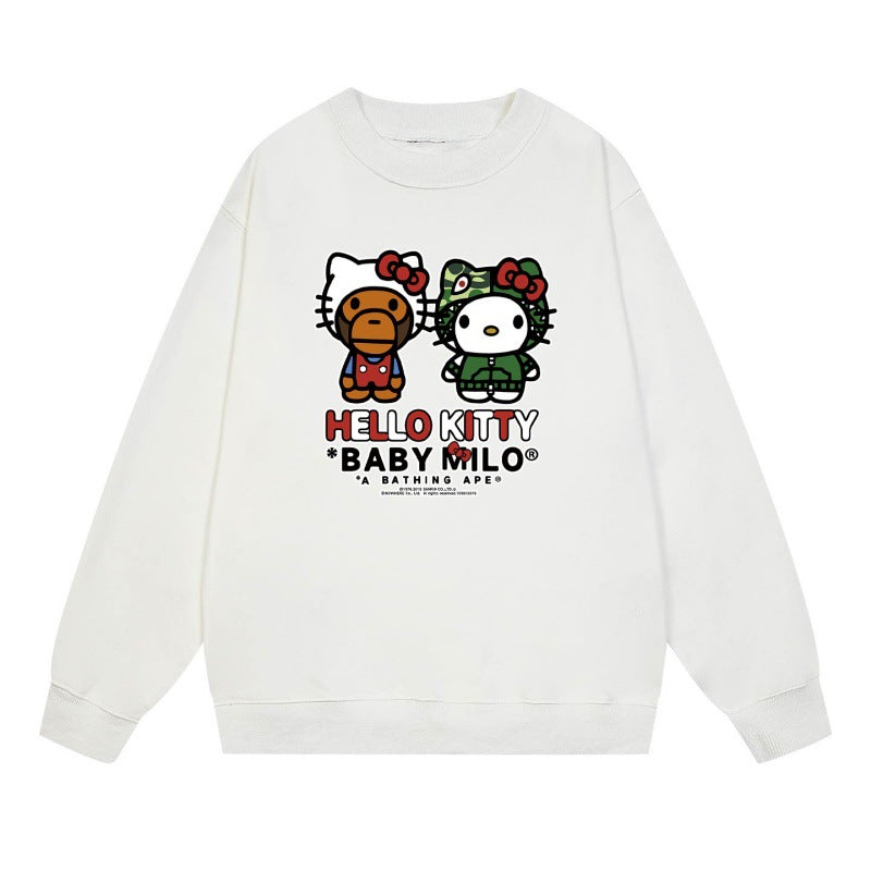 Bape Camo Ape Head Graphic Washed Oversized Crewneck Streetwear