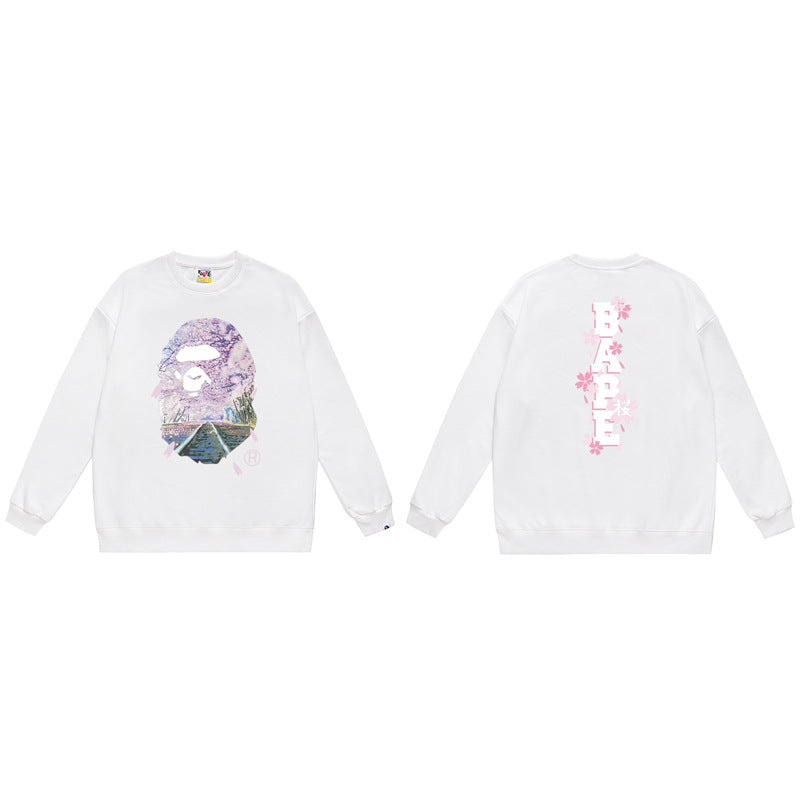 BAPE Ape Head Crewneck Sweatshirt Multi Print Streetwear Pullover