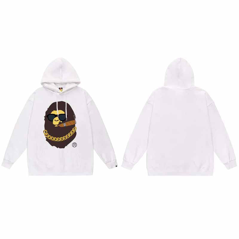 BAPE Hoodie Baby Milo Ape Head Multi Graphic Street Fleece Pullover