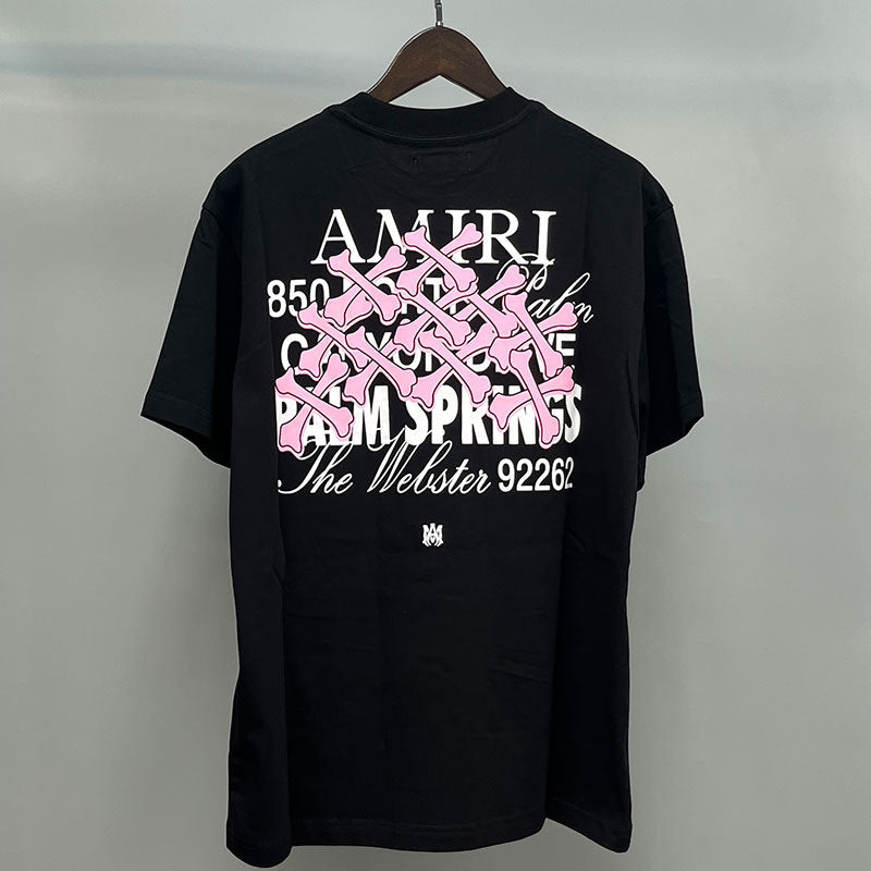 Amiri Multi‑Style Letter Logo Graphic Oversized Tee Streetwear Unisex