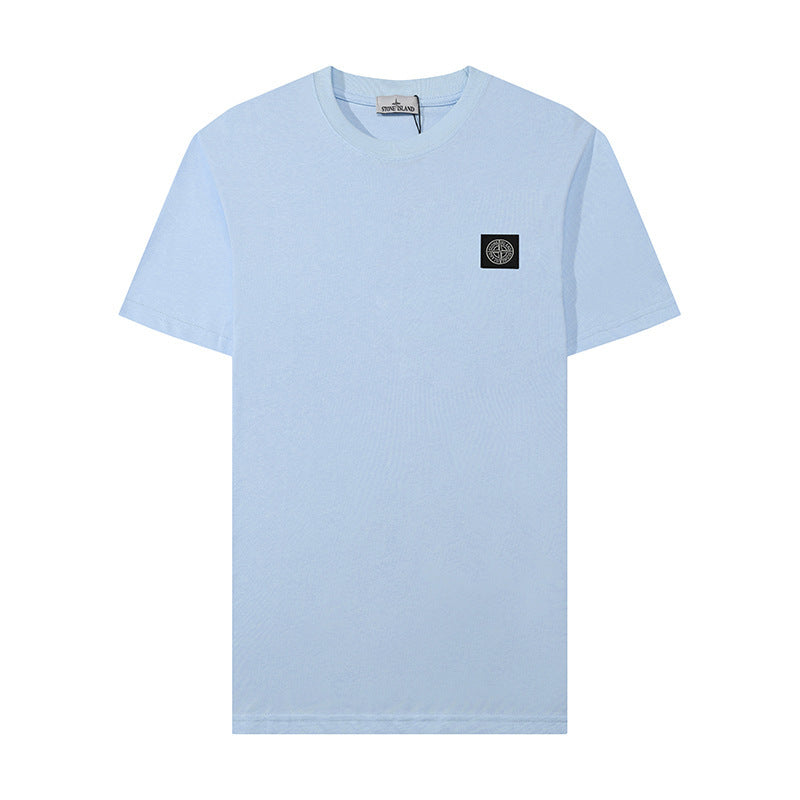 Stone Island Compass Patch Chest Badge Short‑Sleeve Cotton Tee