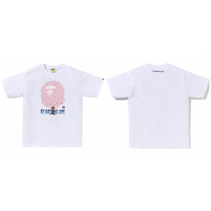 Bape Ape Head Graphic Short Sleeve Tee Streetwear Unisex
