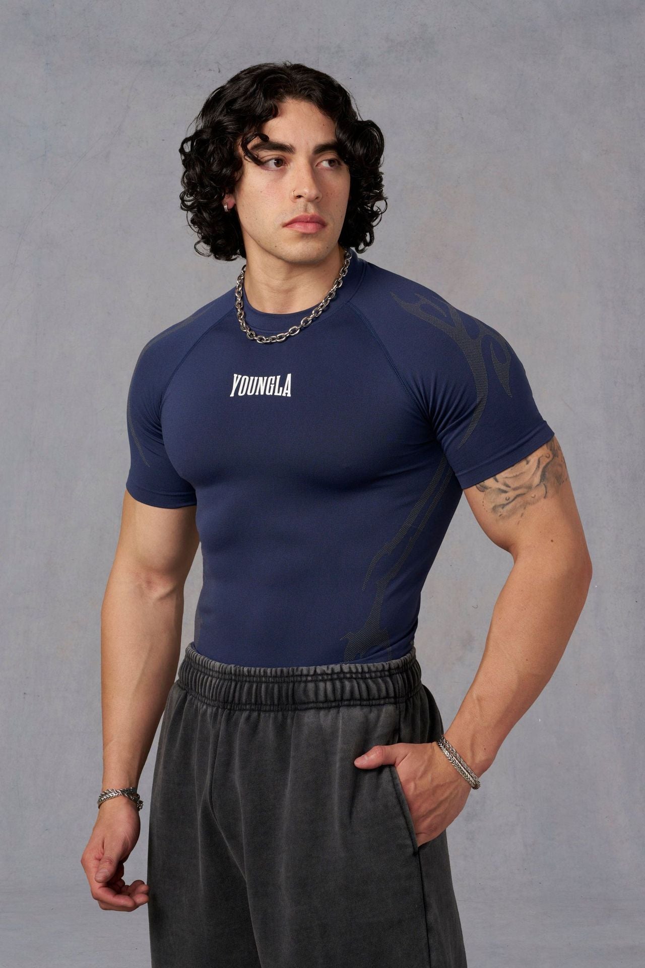 YOUNGLA 4067 Gothic Compression Tees