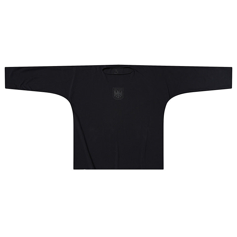 Vulture Eagle Crest Graphic Streetwear Oversized Batwing Long Sleeve T Shirt
