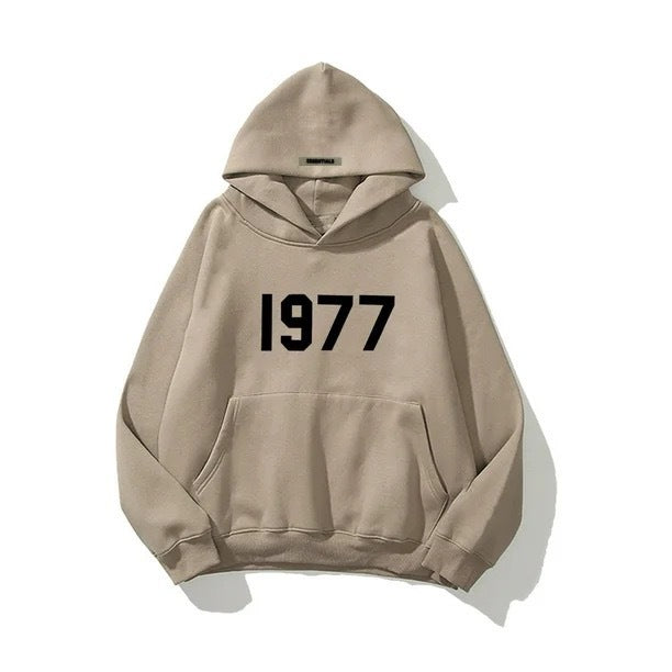 Fear of God ESSENTIALS 1977 Flocked Number Print Hoodie sweatpants