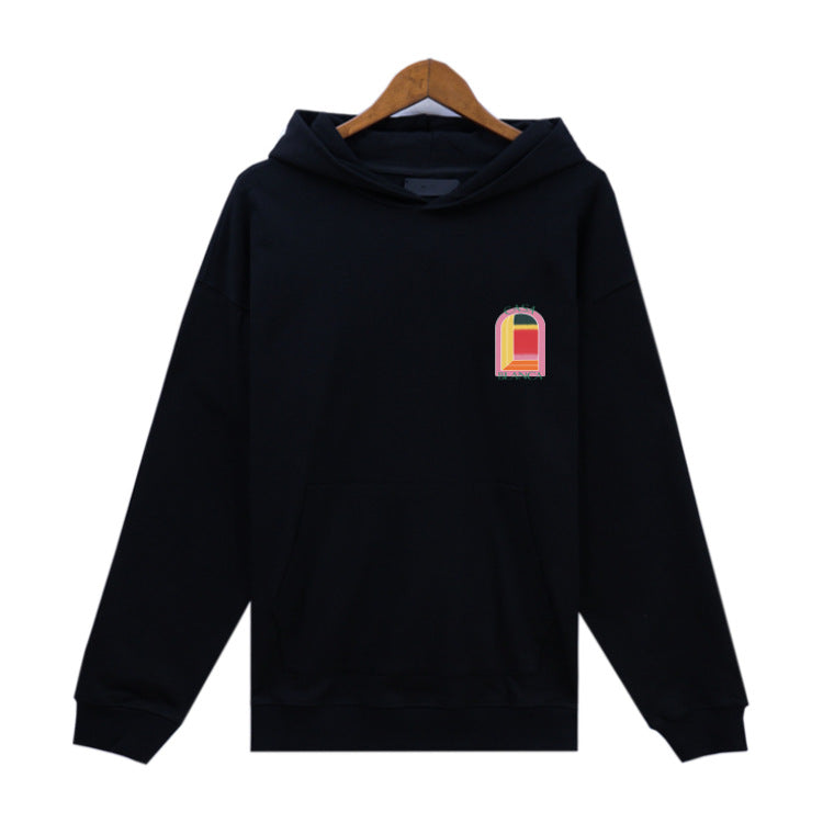 Casablanca Colorful Print Hoodie Men Casual Loose Pullover Sweatshirt