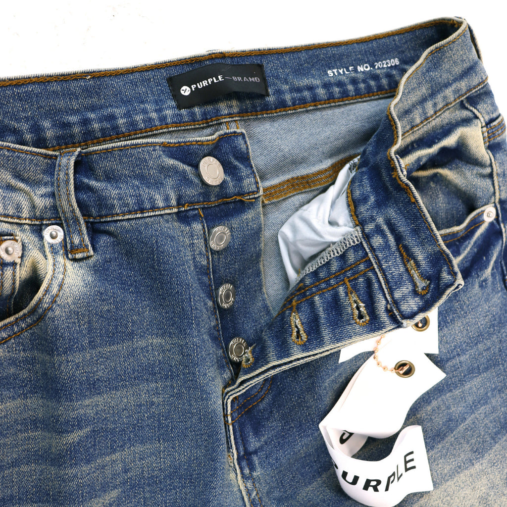 Purple Brand Wave Crack Ripped Skinny Denim Jeans Unisex