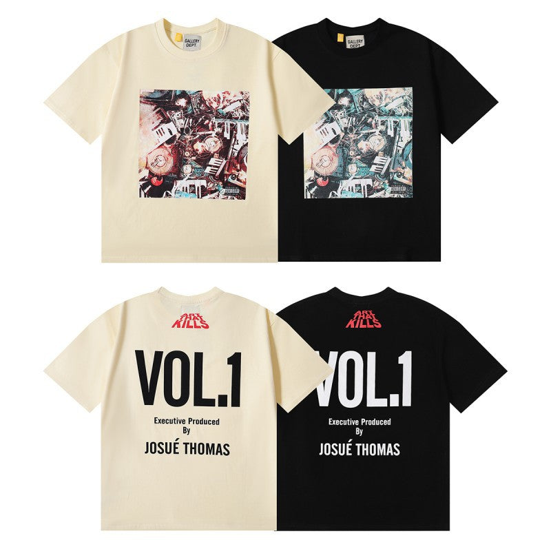 Gallery Dept Classic Logo Slogan Crew Neck Short Sleeve T‑Shirt Unisex