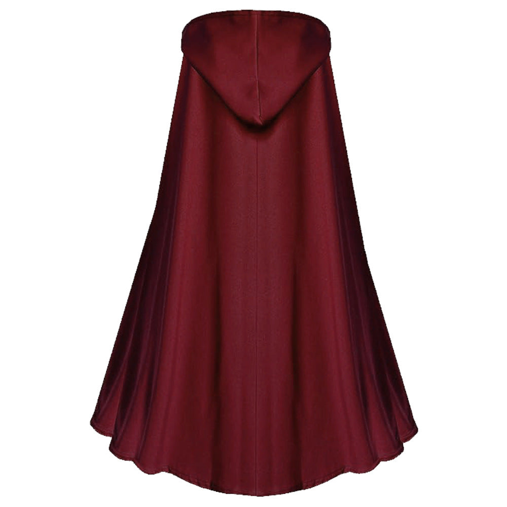 Halloween Men Reaper Cosplay Medieval Hooded Cloak Multi‑Color Cape