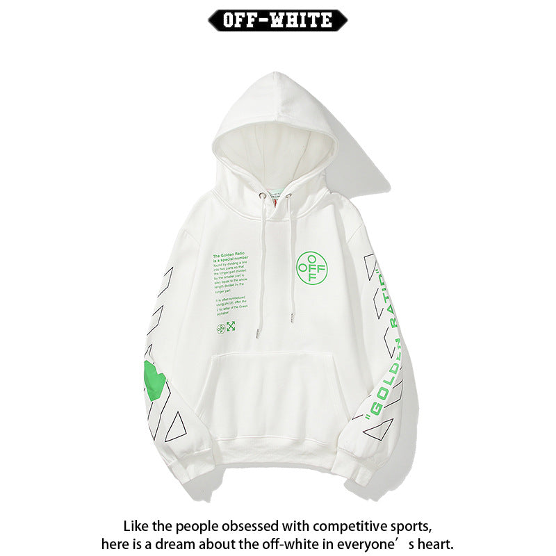 Off-White Arrow Graphic Print Hoodie Streetwear Unisex
