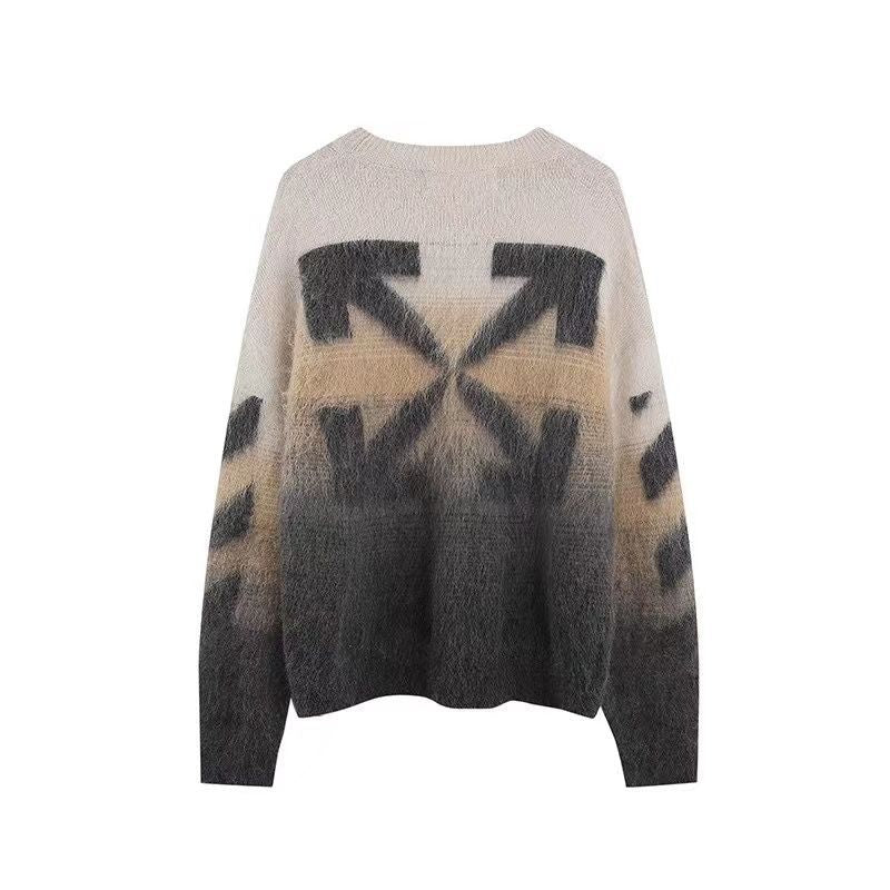 Off-White Diag Ombre Brushed Knit Crewneck Arrows Jumper
