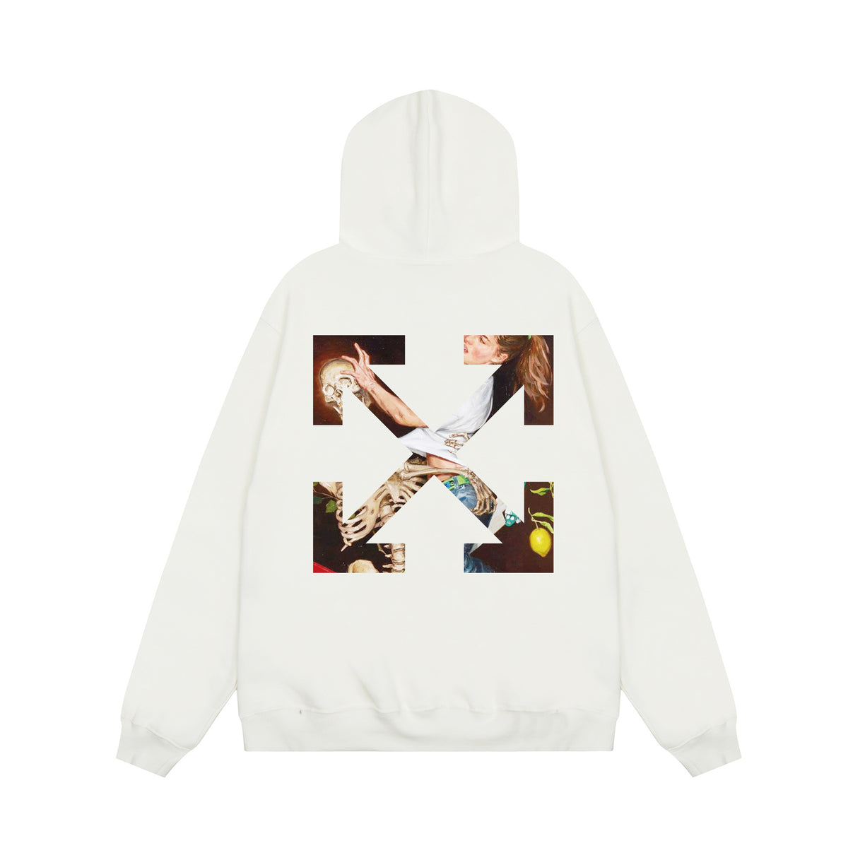 Off‑White Multi‑Arrow Abstract Graphic Oversized Hoodie Streetwear