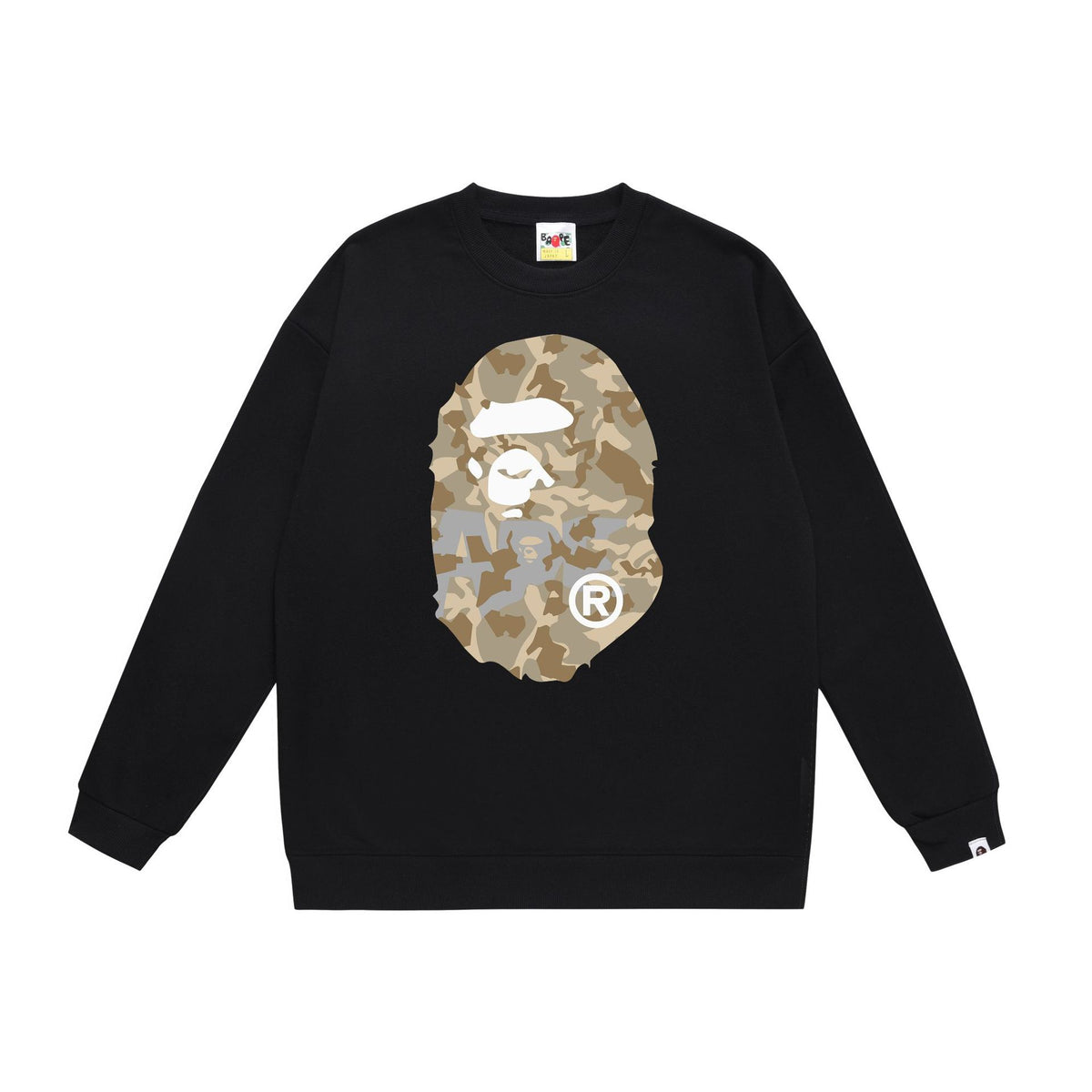 BAPE Crewneck Sweatshirt Ape Head Multi Graphic Street Pullover