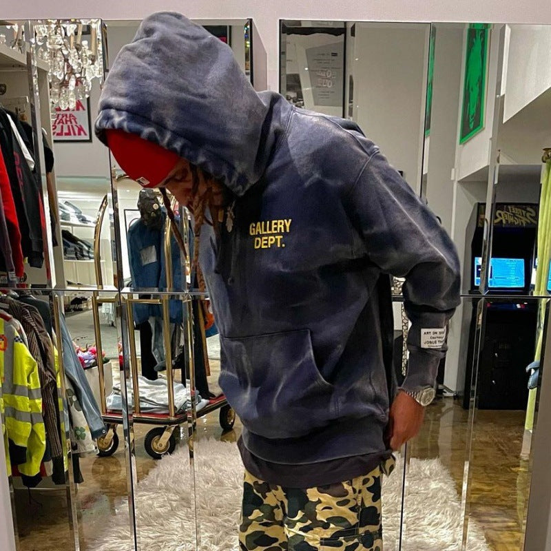 Gallery Dept Letter Print Hoodie Loose Couple Streetwear Sweatshirt