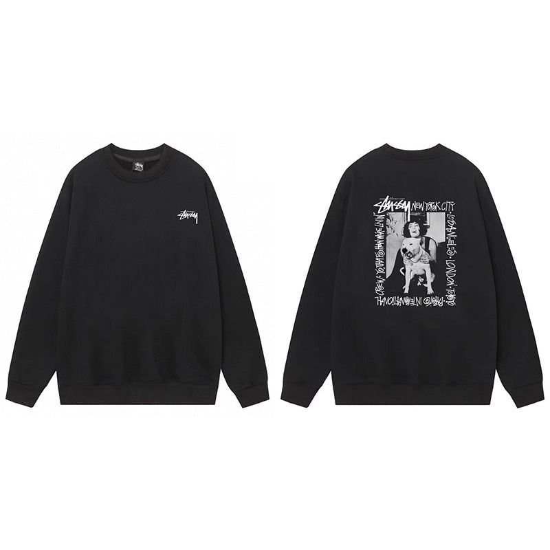 Stussy Graphic Crewneck Sweatshirt 8 Ball Dice Street Casual Pullover