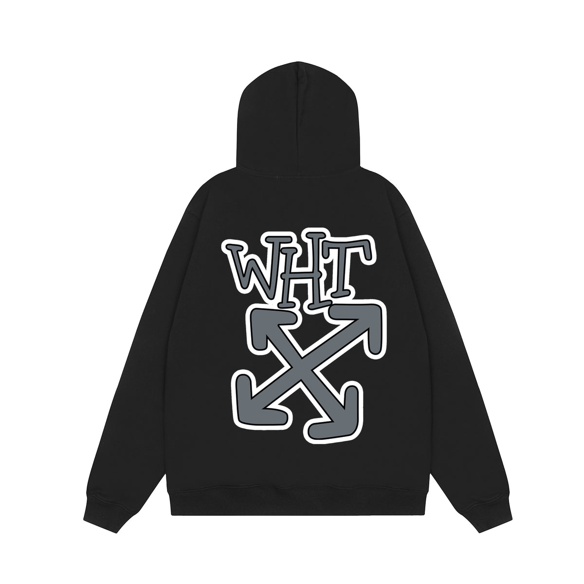 Off‑White Multi‑Arrow Abstract Graphic Oversized Hoodie Streetwear