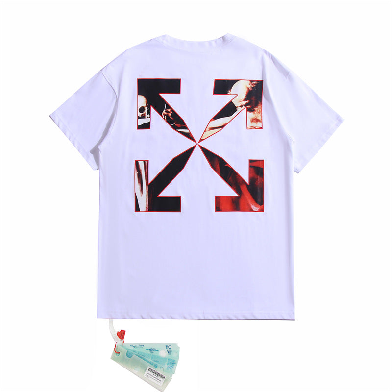 Off-White Arrow Graphic Print Short Sleeve Tee Streetwear Unisex