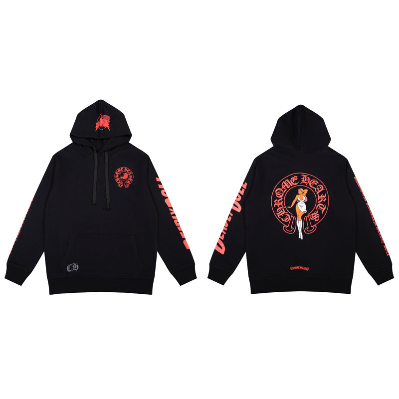 Chrome Hearts Multi‑Cross Graphic Oversized Hoodie Streetwear Unisex