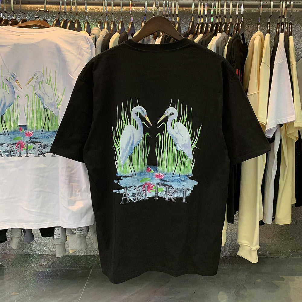 Amiri Peace Dove Graphic Oversized Tee Streetwear Unisex