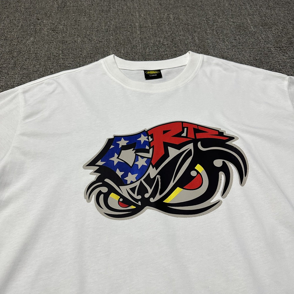 2026 New Corteiz Graphic Print Tee Loose Casual Streetwear T-Shirt