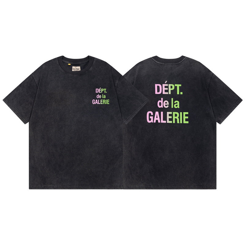 Gallery Dept Vintage Washed Graphic Short Sleeve Tee Streetwear Unisex