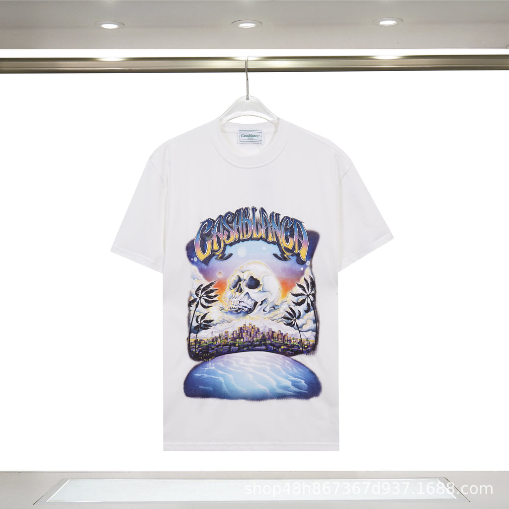 Casablanca Art Print Loose Unisex Short Sleeve Graphic T-Shirt