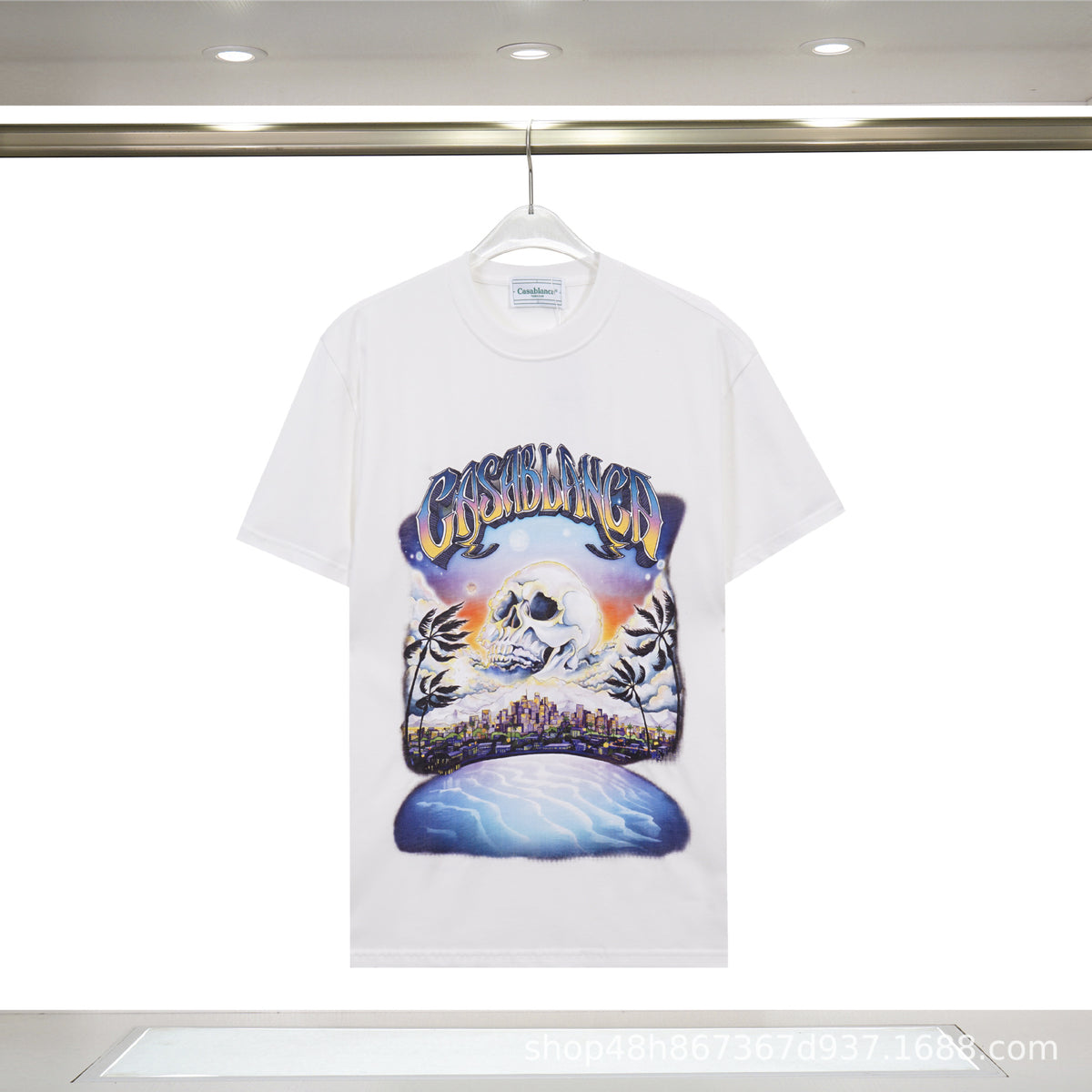 Casablanca Art Print Loose Unisex Short Sleeve Graphic T-Shirt