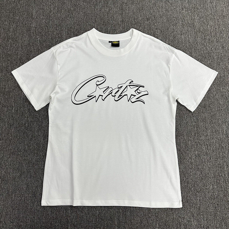 Corteiz Alcatraz Logo Letter Crew Neck Short Sleeve T‑Shirt Unisex