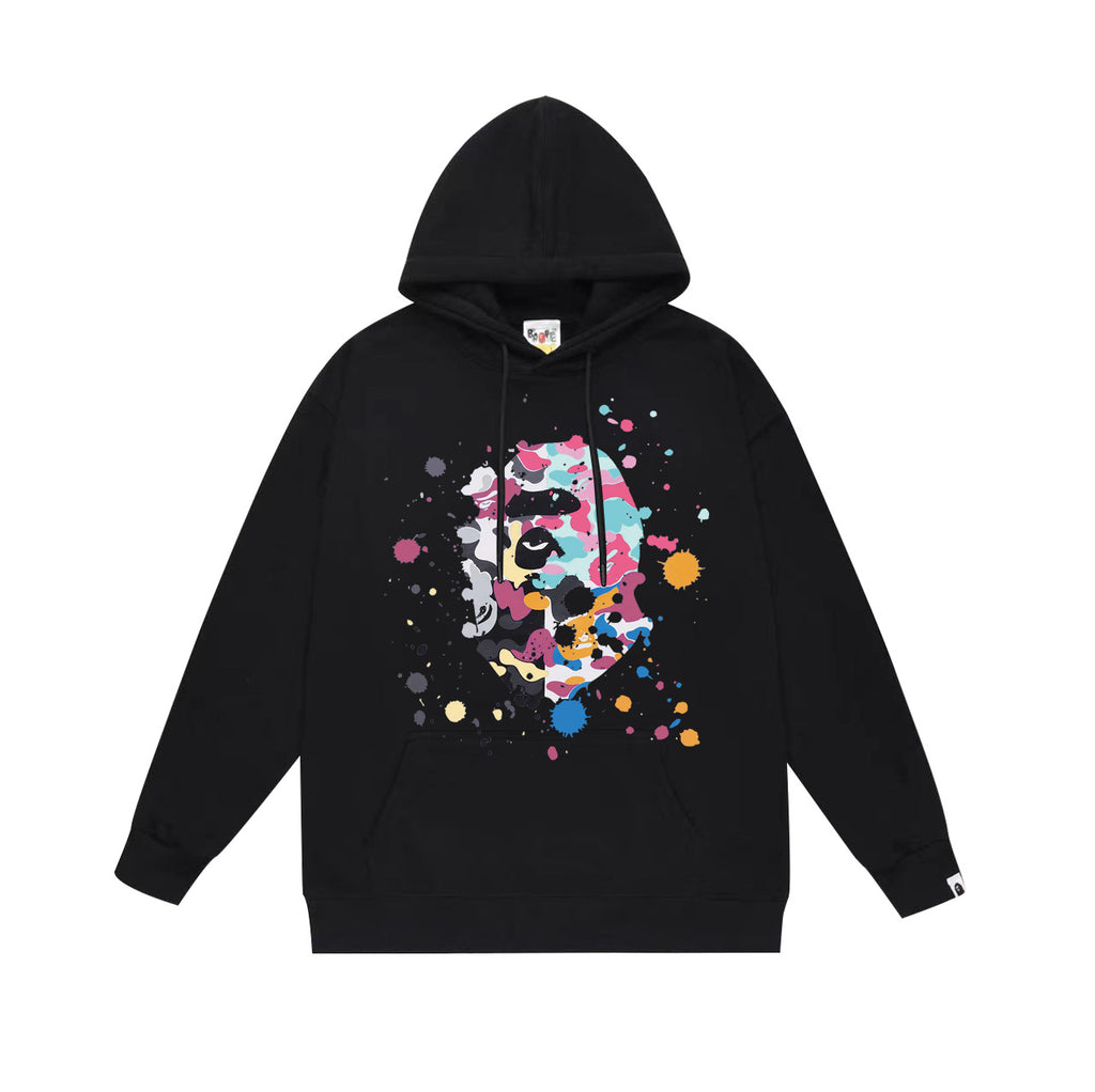 BAPE Hoodie Multi Camo Ape Head Print Street Fleece Pullover