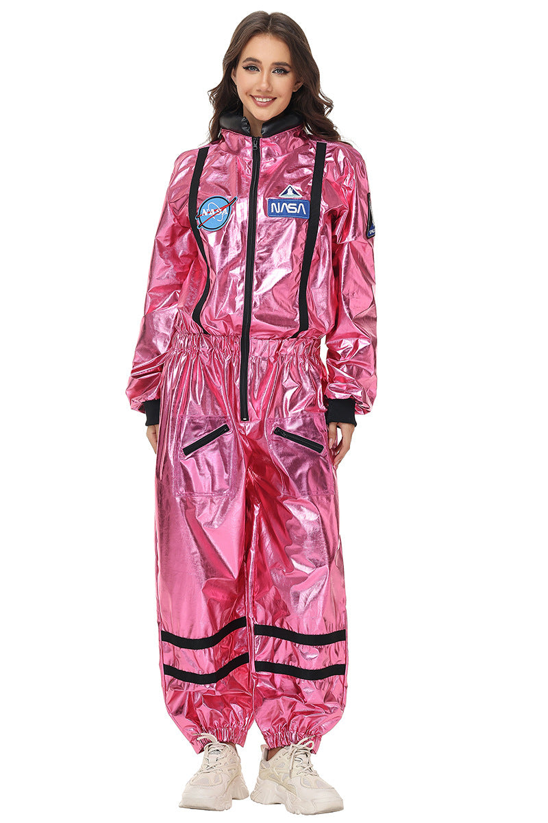 Halloween Women Astronaut Space Suit Cosplay Pilot Jumpsuit Party Sets
