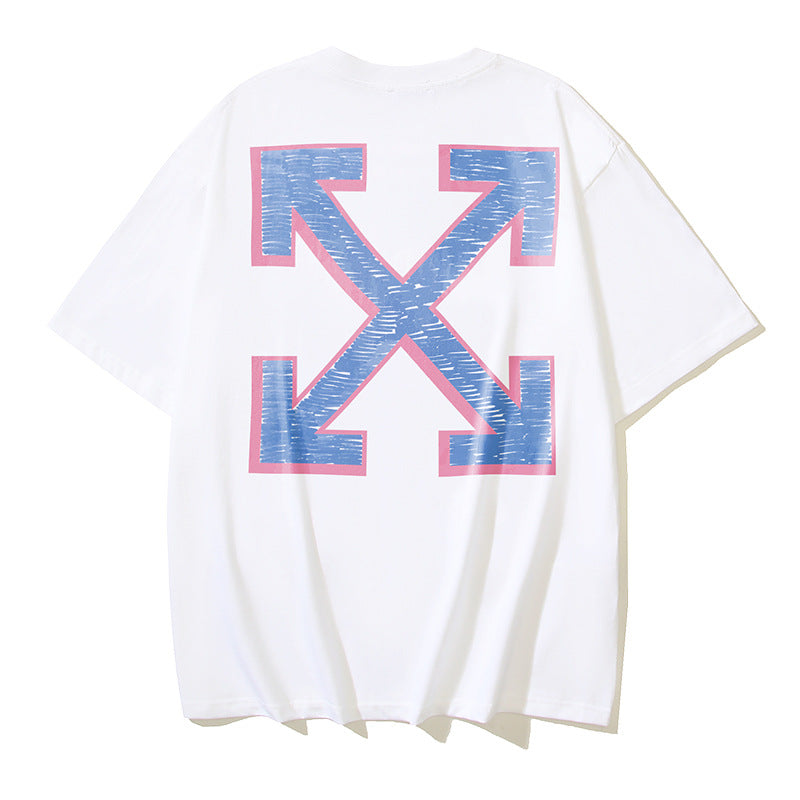 Off‑White Multi‑Sketch Arrow Graphic Oversized Tee Streetwear Unisex