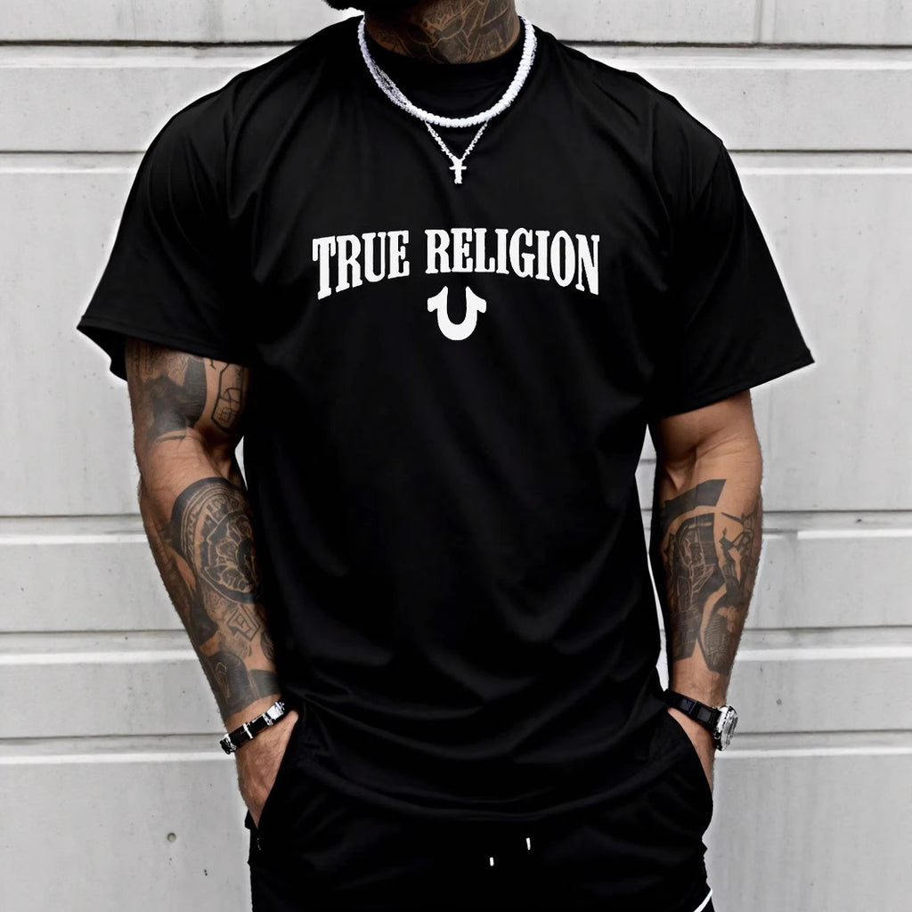 True Religion Horseshoe Logo Cotton Graphic Tee