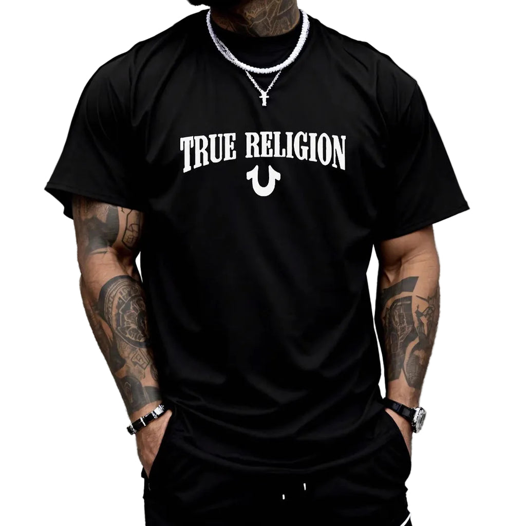 True Religion Horseshoe Logo Cotton Graphic Tee